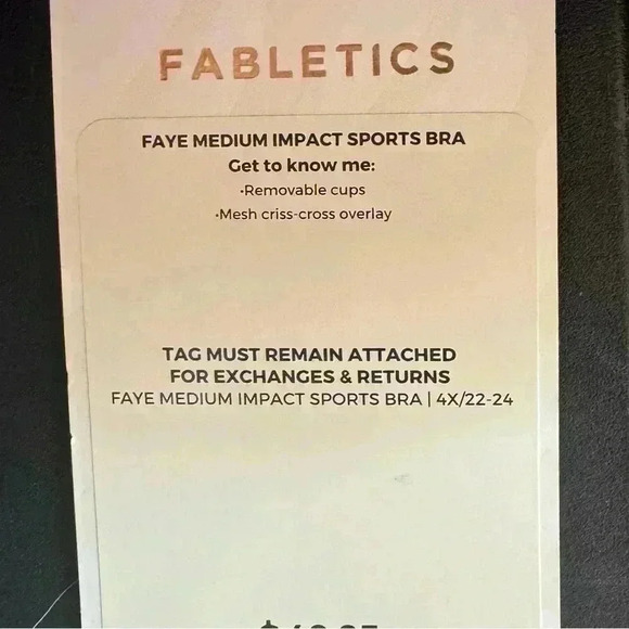 Fabletics Faye Medium Impacts Sports Bra Size 4X - Picture 6 of 8
